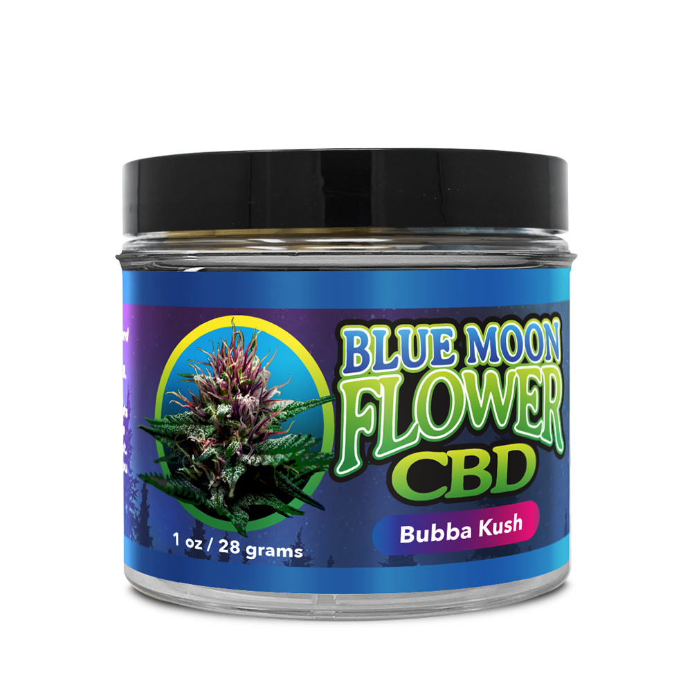 Blue Moon Hemp CBD Flower Bubba Kush 1oz