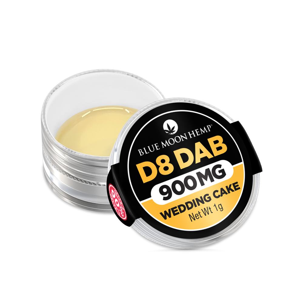 Blue Moon Hemp Delta8 Dab 1g Wedding Cake OPEN