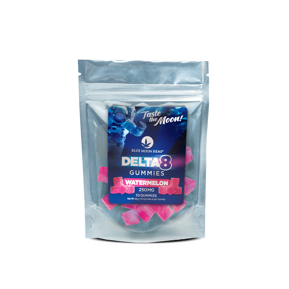 D8 Gummy Watermelon 250mg POUCH Front