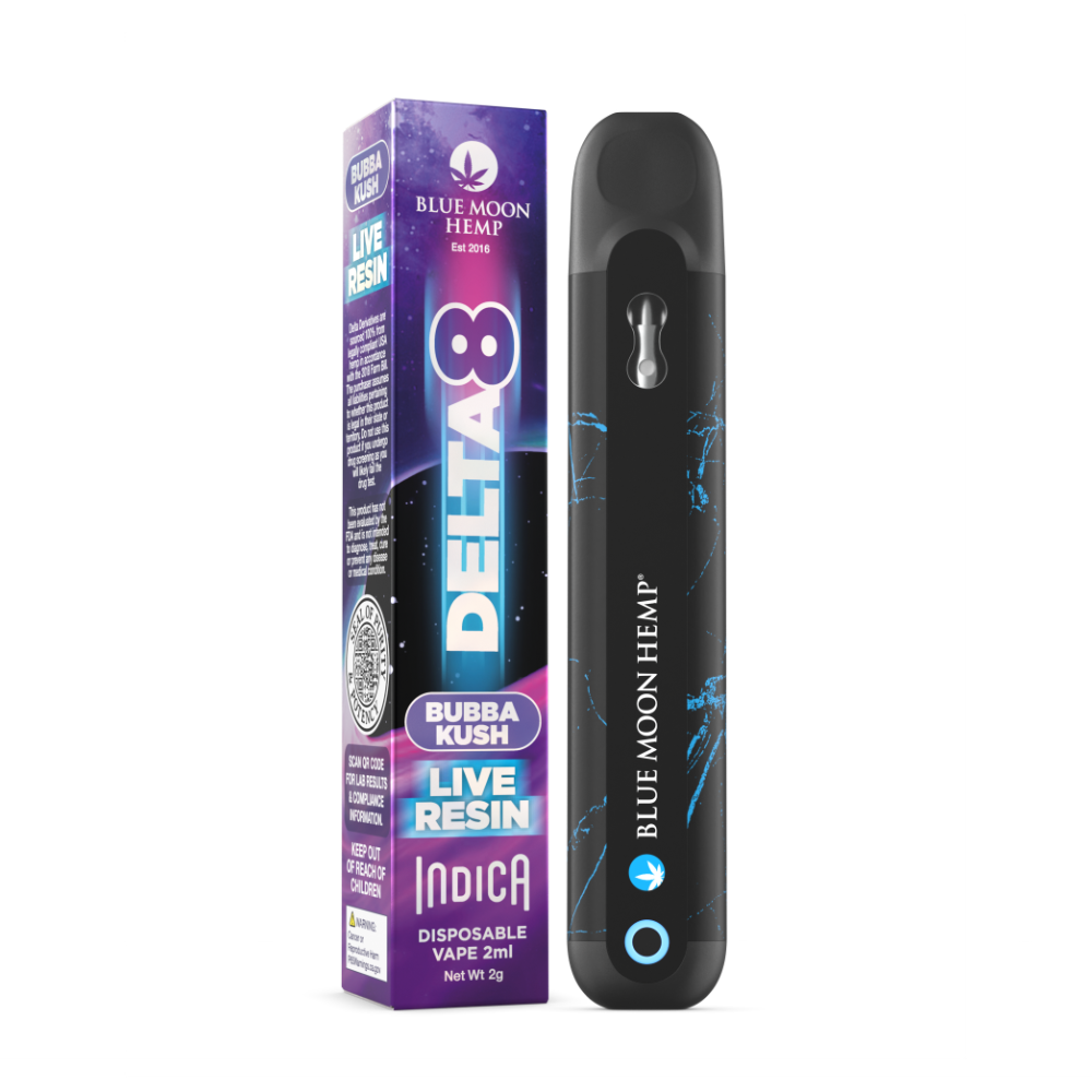 delta 8 live resin 2 gram disposable vape bubba kush