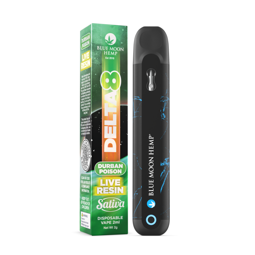 delta 8 live resin 2 gram disposable vape durban poison