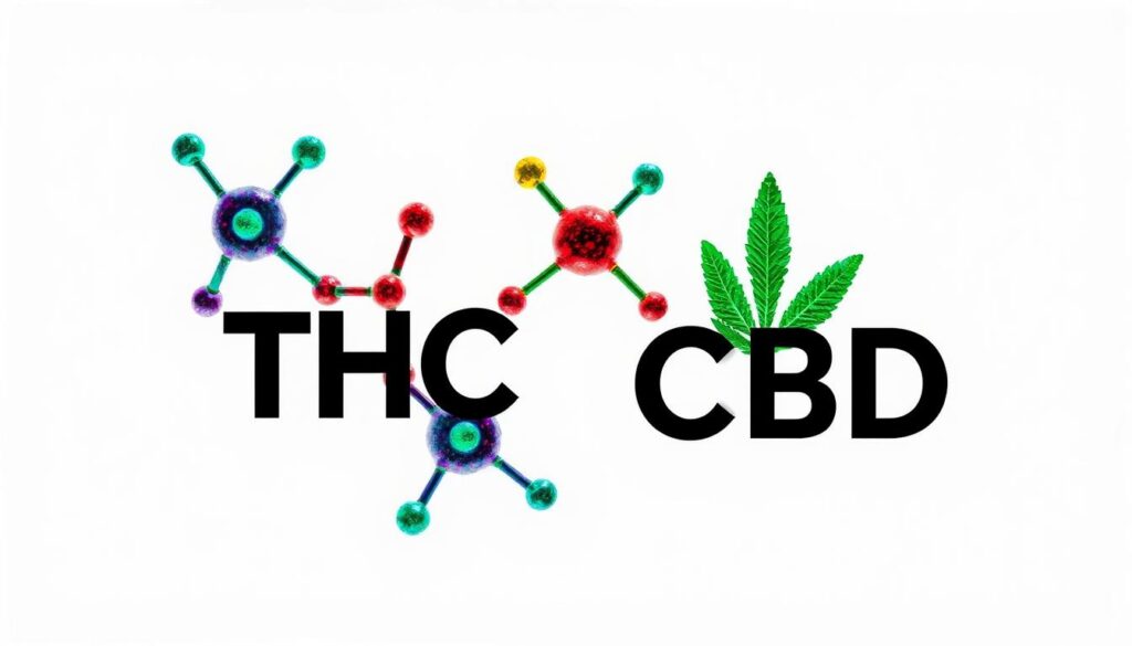 THC and CBD molecular structures THC and CBD molecular structures